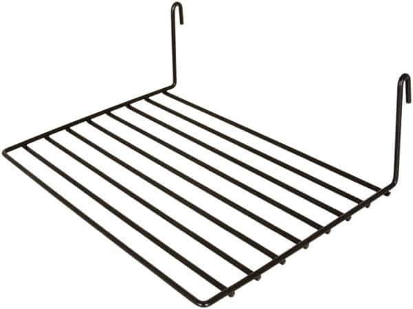 ECONOCO - Open Shelving Accessory/Component - Semi-Gloss Finish, 12" Long, Use with Wire Grid Panels - Exact Tool & Supply