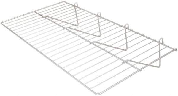 ECONOCO - Open Shelving Accessory/Component - Epoxy Chrome Finish, 23-1/2" Long, Use with Grid Panels - Exact Tool & Supply