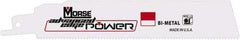 M.K. MORSE - 12" Long x 1" Thick, Bi-Metal Reciprocating Saw Blade - Straight Profile, 14 TPI, Toothed Edge - Exact Tool & Supply