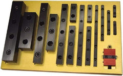 Mitee-Bite - 250mm Long x 15mm Wide x 12mm High, 5 Hole Locating & Positioning Rails - M6, Low Carbon Steel - Exact Tool & Supply