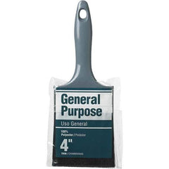 Rubberset - 4" Flat Synthetic Trim Brush - Plastic Beavertail Handle - Exact Tool & Supply