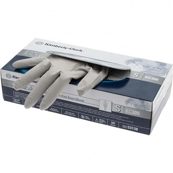 Kimtech - Size S, 3-1/2 mil, Medical Grade, Powder Free Nitrile Disposable Gloves - Exact Tool & Supply