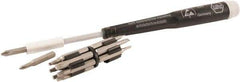 Wiha - 16 Piece, 1/4" Drive Screwdriver Micro Bit Set - #00 to #1 Phillips, T6 to T20 Torx, 1.5, 2, 2.5 & 3mm Slotted - Exact Tool & Supply