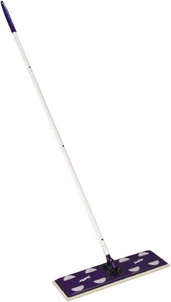 Swiffer - Green & Silver Mop - 17" Long x 5" Wide Head, 46" Long Handle, Microfiber Head - Exact Tool & Supply
