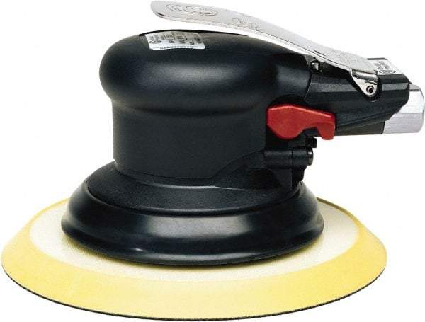 Chicago Pneumatic - 12,000 OPM, 16.6 CFM Air Consumption, Palm Air Orbital Sander - Round Pad, 1/4 NPT Inlet - Exact Tool & Supply