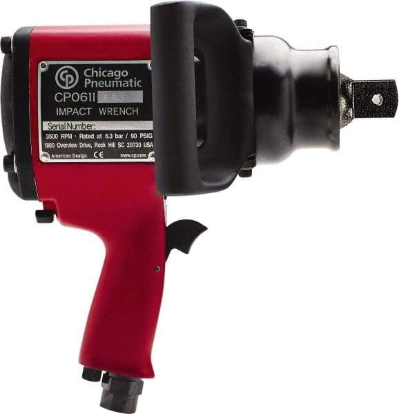 Chicago Pneumatic - 1" Drive, 3,500 RPM, 2,800 Ft/Lb Torque Impact Wrench - Pistol Grip Handle, 1,020 IPM, 48 CFM, 90 psi, 1/2" NPT Inlet - Exact Tool & Supply