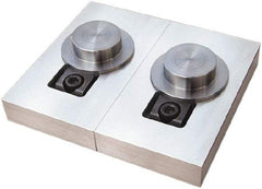 Mitee-Bite - 1.41" OAL x 1-1/2" Overall Width, Standard Grip Nose, Steel Manual Edge Clamp - 1.015" High, M12mm Socket Cap Screw Slot, 0.075" Travel - Exact Tool & Supply