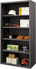 Durham - 4 Shelves, 5,400 Lb Capacity, Closed Shelving System - 36" Wide x 18" Deep x 72" High, Gray - Exact Tool & Supply
