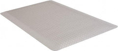 PRO-SAFE - 4' Long x 3' Wide, Dry Environment, Anti-Fatigue Matting - Gray, Vinyl with Vinyl Sponge Base, Beveled on 4 Sides - Exact Tool & Supply