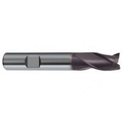 3mm Dia. x 50mm Overall Length 3-Flute Square End Solid Carbide SE End Mill-Weldon Shank-Center Cut-Firex - Exact Tool & Supply
