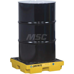 Justrite - Spill Pallets, Platforms, Sumps & Basins; Type: EcoPolyBlend? Accumulation Centers ; Number of Drums: 1 ; Sump Capacity (Gal.): 12.00 ; Load Capacity (Lb.): 1250.000 ; Material: Polyethylene ; Height (Inch): 5.5 - Exact Tool & Supply