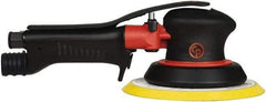 Chicago Pneumatic - 12,000 OPM, 16 CFM Air Consumption, 90 psi Air Pressure, Palm Air Orbital Sander - Round Pad, Hook & Loop Backing, 1/4" Inlet - Exact Tool & Supply