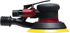 Chicago Pneumatic - 12,000 OPM, 19 CFM Air Consumption, 90 psi Air Pressure, Palm Air Orbital Sander - Round Pad, Hook & Loop Backing, 1/4" Inlet - Exact Tool & Supply