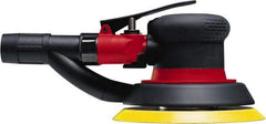 Chicago Pneumatic - 12,000 OPM, 19 CFM Air Consumption, 90 psi Air Pressure, Palm Air Orbital Sander - Round Pad, Hook & Loop Backing, 1/4" Inlet - Exact Tool & Supply
