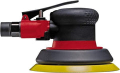 Chicago Pneumatic - 12,000 OPM, 19 CFM Air Consumption, 90 psi Air Pressure, Palm Air Orbital Sander - Round Pad, Hook & Loop Backing, 1/4" Inlet - Exact Tool & Supply
