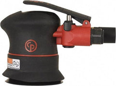 Chicago Pneumatic - 12,000 OPM, 16 CFM Air Consumption, 90 psi Air Pressure, Palm Air Orbital Sander - Round Pad, Hook & Loop Backing, 1/4" Inlet - Exact Tool & Supply