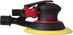 Chicago Pneumatic - 12,000 OPM, 16 CFM Air Consumption, 90 psi Air Pressure, Palm Air Orbital Sander - Round Pad, Hook & Loop Backing, 1/4" Inlet - Exact Tool & Supply