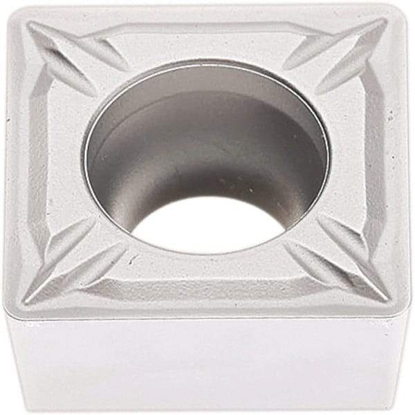Seco - SCMT32.51 MF2 Grade TP2501 Carbide Turning Insert - Al2O3 Finish, 90° Square, 3/8" Inscr Circle, 5/32" Thick, 1/64" Corner Radius - Exact Tool & Supply