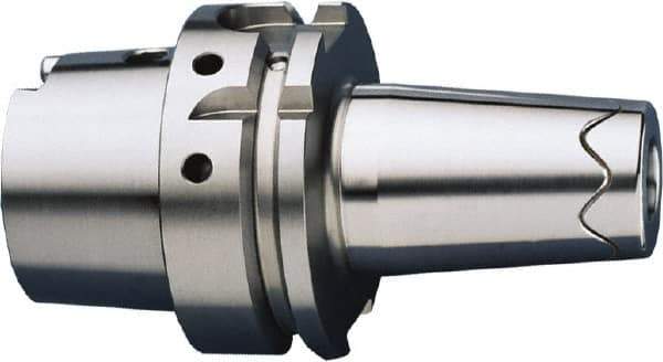 HAIMER - 25mm Hole Diam, HSK63A Taper Shank Shrink Fit Tool Holder & Adapter - 85mm Projection, 45mm Nose Diam, 57mm Clamping Depth, 25,000 RPM, Through Coolant - Exact Tool & Supply