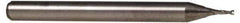 Accupro - 0.045", 0.135" LOC, 1/8" Shank Diam, 1-1/2" OAL, 2 Flute, Solid Carbide Square End Mill - Single End, Uncoated, Spiral Flute, 30° Helix, Centercutting, Right Hand Cut, Right Hand Flute, Series Miniature - Exact Tool & Supply