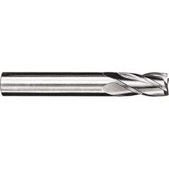 SGS - 3mm, 8mm LOC, 3mm Shank Diam, 38mm OAL, 4 Flute, Solid Carbide Square End Mill - Single End, Uncoated, Spiral Flute, 30° Helix, Centercutting, Right Hand Cut, Right Hand Flute, Series 54M - Exact Tool & Supply