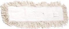 Unisan - 24" Wide Cotton Dust Mop Head - Slip-On/Slip-Through Backing, White, Cut-End Head, Launderable - Exact Tool & Supply