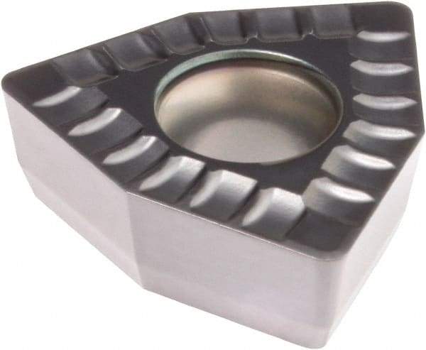 Kennametal - DFT030204 MD Grade KCU40 Carbide Indexable Drill Insert - TiN/TiAlN Finish, Trigon, 6mm Inscribed Circle - Exact Tool & Supply