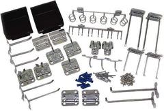 Triton - 30 Piece, Pegboard Hook Set - Zinc Alloy & Steel - Exact Tool & Supply