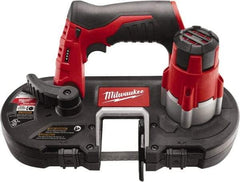 Milwaukee Tool - 12 Volt, 27-1/2" Blade, 280 SFPM Cordless Portable Bandsaw - 1-5/8" (Round) & 1-5/8 x 1-5/8" (Rectangle) Cutting Capacity, Battery Not Included - Exact Tool & Supply