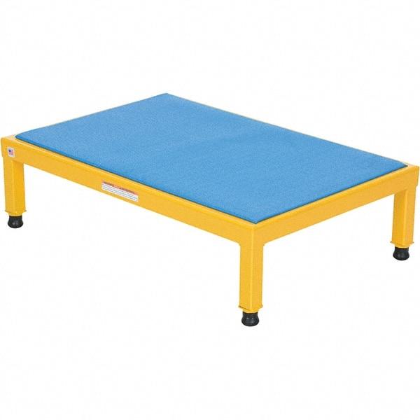 Vestil - 9" High x 24" Wide x 36" Deep, Yellow Step Stand - Steel, 500 Lb Capacity - Exact Tool & Supply