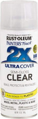 Rust-Oleum - Clear, Semi Gloss, Enamel Spray Paint - 8 Sq Ft per Can, 12 oz Container, Use on Multipurpose - Exact Tool & Supply