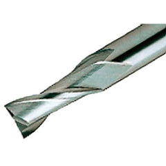 Iscar - 3mm, 12mm LOC, 3mm Shank Diam, 38mm OAL, 2 Flute, Solid Carbide Square End Mill - Single End, Uncoated, Spiral Flute, 30° Helix, Centercutting, Right Hand Cut, Right Hand Flute - Exact Tool & Supply