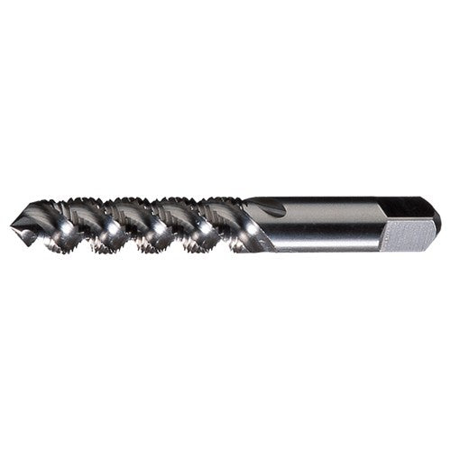 ‎1/4-20 UNC 3 Flute H3 Bottoming HSS High Helix Spiral Flute Tap- Bright - Exact Tool & Supply
