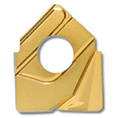 Iscar - HCCD.62-R.015 QF Grade IC908 Carbide Milling Insert - TiAlN Finish, 0.133" Thick, 0.015" Corner Radius - Exact Tool & Supply