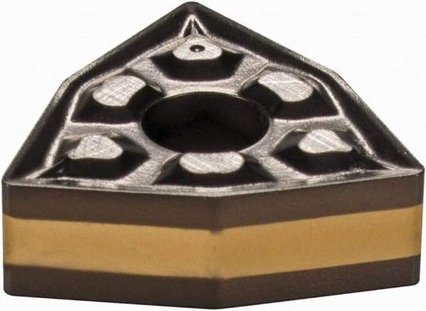 Iscar - WNMG3-1 TF Grade IC8250 Carbide Turning Insert - TiCN/Al2O3/TiN Finish, 80° Trigon, 3/8" Inscr Circle, 5/32" Thick, 1/64" Corner Radius - Exact Tool & Supply
