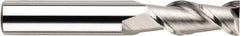 SGS - 1/2", 1-1/4" LOC, 1/2" Shank Diam, 3-1/4" OAL, 2 Flute, Solid Carbide Square End Mill - Single End, TiB2 Finish, Spiral Flute, 45° Helix, Centercutting, Right Hand Cut, Right Hand Flute, Series 44 - Exact Tool & Supply