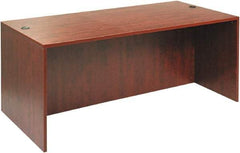 ALERA - Woodgrain Laminate Desk Shell - 71" Wide x 35-1/2" Deep x 29-5/8" High, Medium Cherry - Exact Tool & Supply