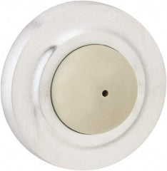 IVES - 4" Projection Convex Wall Bumper - Screw Mount, Satin Chrome Finish - Exact Tool & Supply