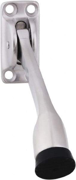 IVES - 4" Projection Floor Door Stop - Screw Mount, Satin Chrome Finish - Exact Tool & Supply