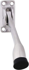 IVES - 4" Projection Floor Door Stop - Screw Mount, Satin Chrome Finish - Exact Tool & Supply