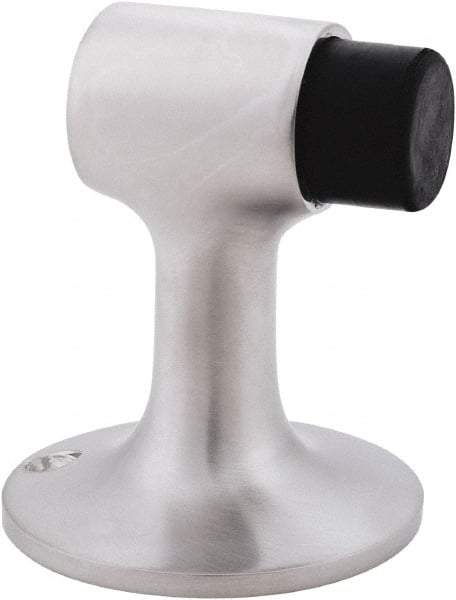 IVES - 4" Projection Floor Door Stop - Screw Mount, Satin Chrome Finish - Exact Tool & Supply