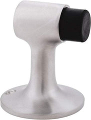 IVES - 4" Projection Floor Door Stop - Screw Mount, Satin Chrome Finish - Exact Tool & Supply