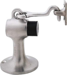 IVES - 4" Projection Floor Door Stop - Screw Mount, Satin Chrome Finish - Exact Tool & Supply