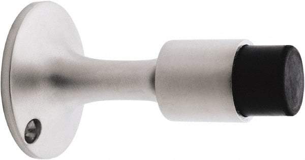 IVES - 6" Projection Wall Door Stop - Screw Mount, Satin Chrome Finish - Exact Tool & Supply