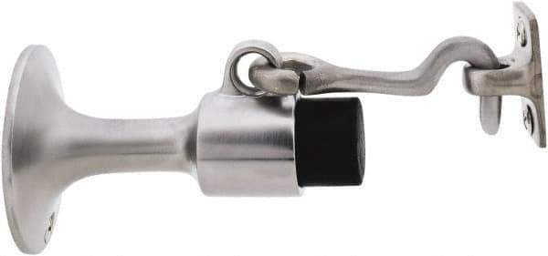 IVES - 6" Projection Wall Door Stop - Screw Mount, Satin Chrome Finish - Exact Tool & Supply