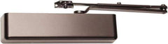 Falcon - 13-1/4" Closer Body Length, Medium Duty Multi-Sized Door Closer Manual Damper - Dark Bronze Finish, Non-Handed - Exact Tool & Supply