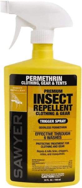 Sawyer - 24 oz 0.5% Permethrin Pump Spray - For Mosquitos, Ticks, Mites, Chiggers, Flies - Exact Tool & Supply