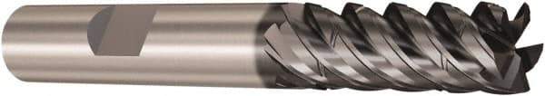 Seco - 6mm, 5 Flute, Single End, Solid Carbide, Corner Chamfer End Mill - 64mm OAL, 48° Helix, Right Hand Flute, 23mm LOC, Right Hand Cut - Exact Tool & Supply
