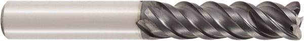 Seco - 16mm, 4 Flute, Single End, Solid Carbide, 1mm Corner Radius End Mill - 100mm OAL, 48° Helix, Right Hand Flute, 50mm LOC, Right Hand Cut - Exact Tool & Supply