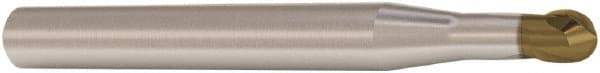 Seco - 4mm Diam, 4mm LOC, 2 Flute Solid Carbide Ball End Mill - HXT Finish, Single End, 80mm OAL, 6mm Shank Diam, Spiral Flute - Exact Tool & Supply